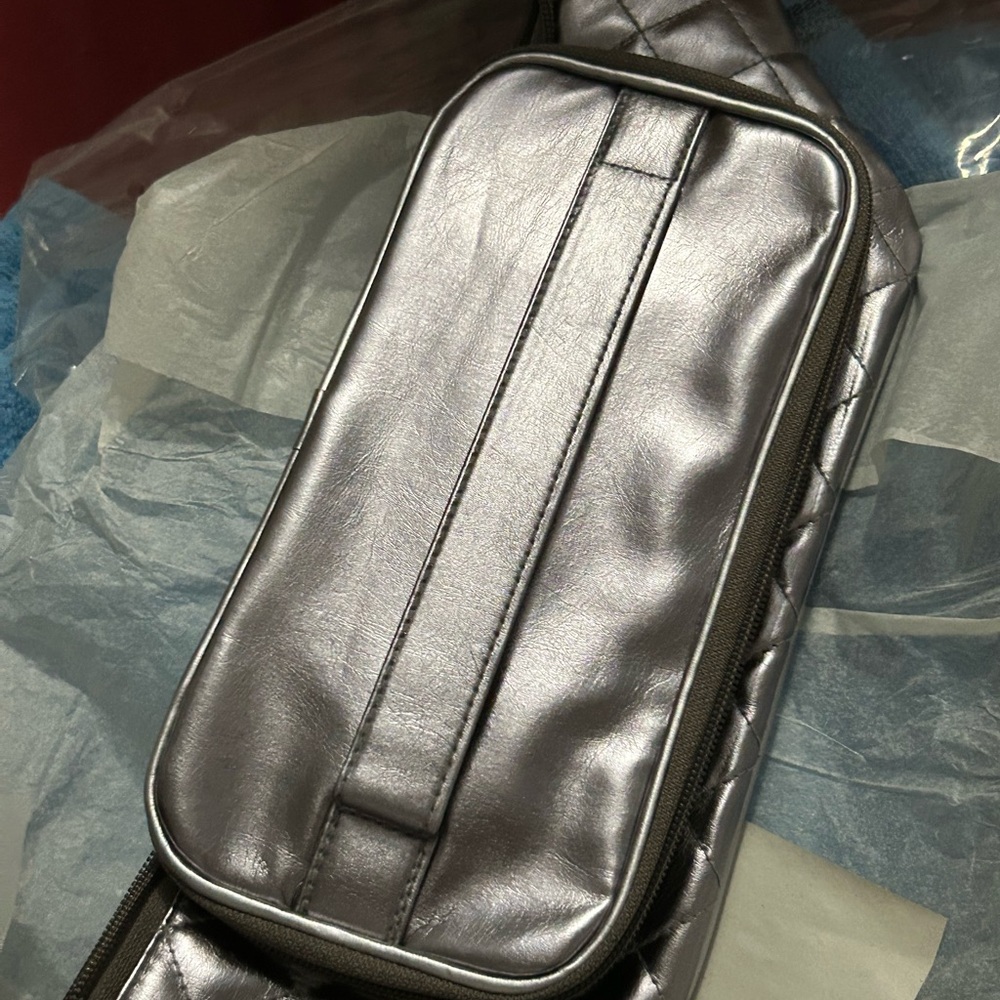 Avon Cosmetics Case Silver New